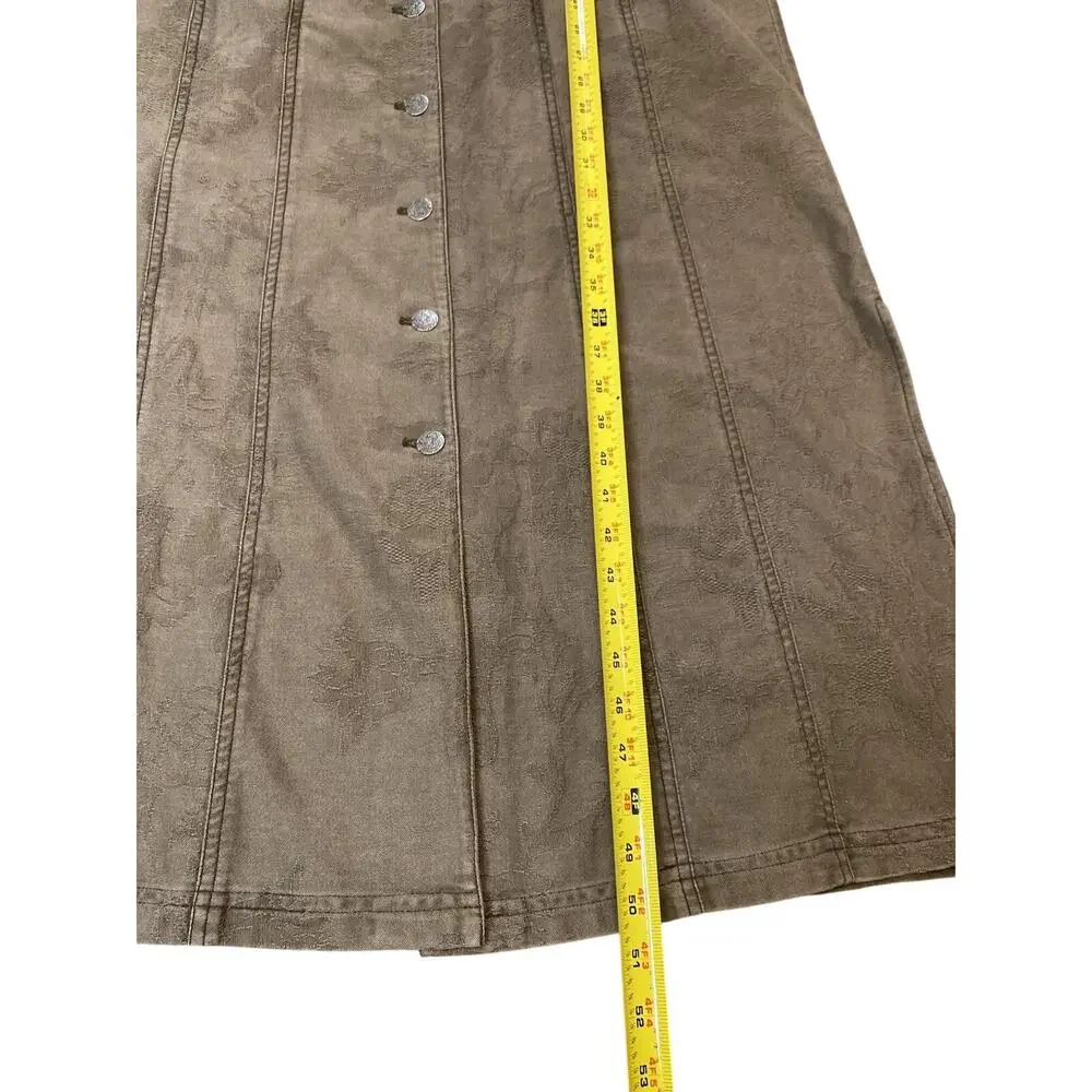 J Jill Womens 10P Maxi Trench Jacket Western Rodeo Country Y2K Vintage Duster